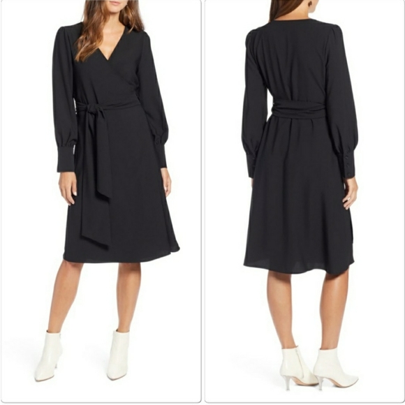 Halogen Long Sleeve Wrap Dress Size 1X NWT - Picture 1 of 3